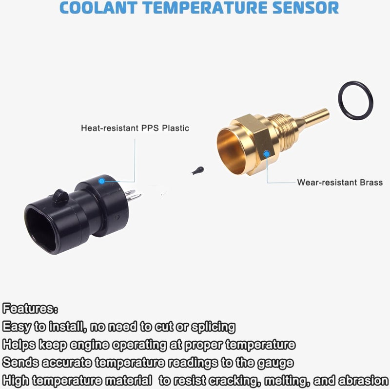 A ABIGAIL Engine Coolant Temperature Sensor, ECT Temp Sensor Compatible with Buick Cadillac Chevy GMC Pontiac Duramax- Blazer Impala K1500 Silverado Tahoe Savana Sierra Replace 213-928, 15326386, 213928 - Image 4